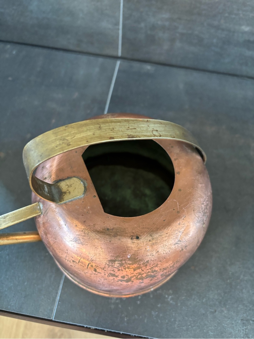 Vintage Copper & Brass Watering Can, Curated Home, Indoor Plants/Succulents - Picture 5 of 15